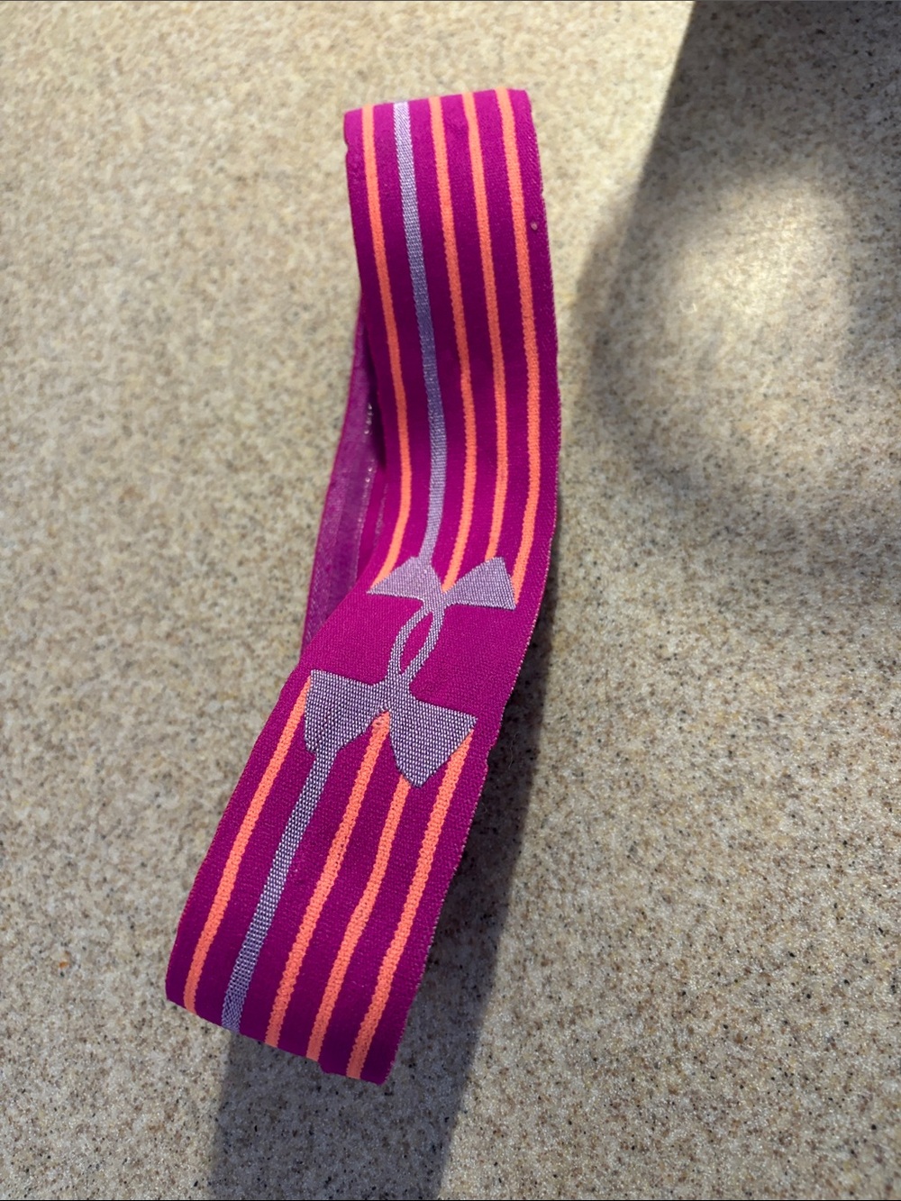 Under Armour Bold Pink & Orange Striped Headband